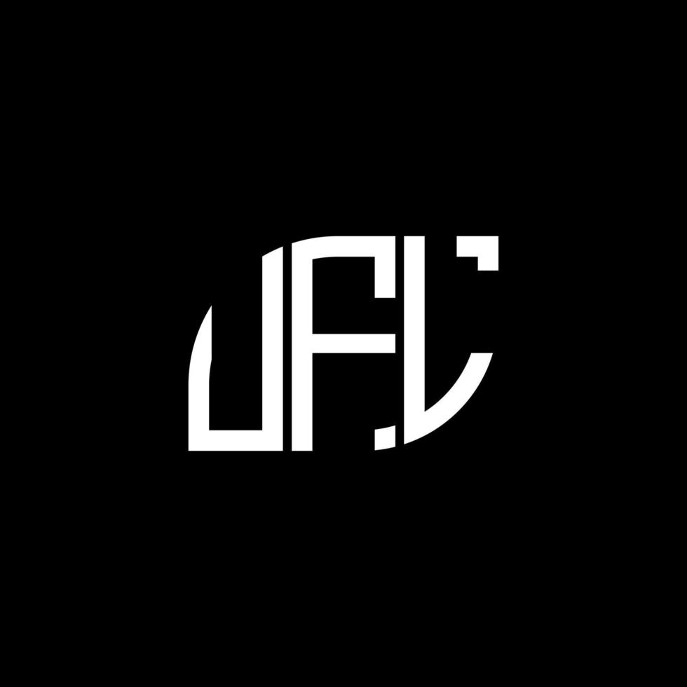 UFL letter logo design on black background. UFL creative initials letter logo concept. UFL letter design. vector