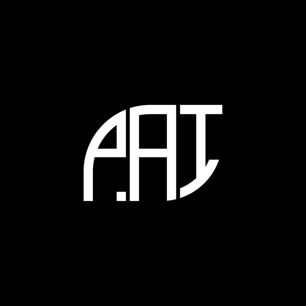 PAI letter logo design on black background.PAI creative initials letter logo concept.PAI vector letter design.