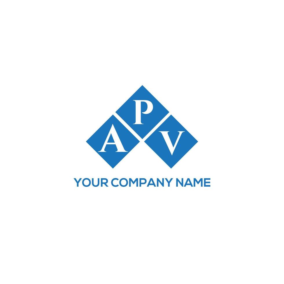 APV letter logo design on white background. APV creative initials letter logo concept. APV letter design. vector
