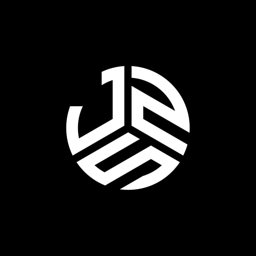 JZS letter logo design on black background. JZS creative initials letter logo concept. JZS letter design. vector