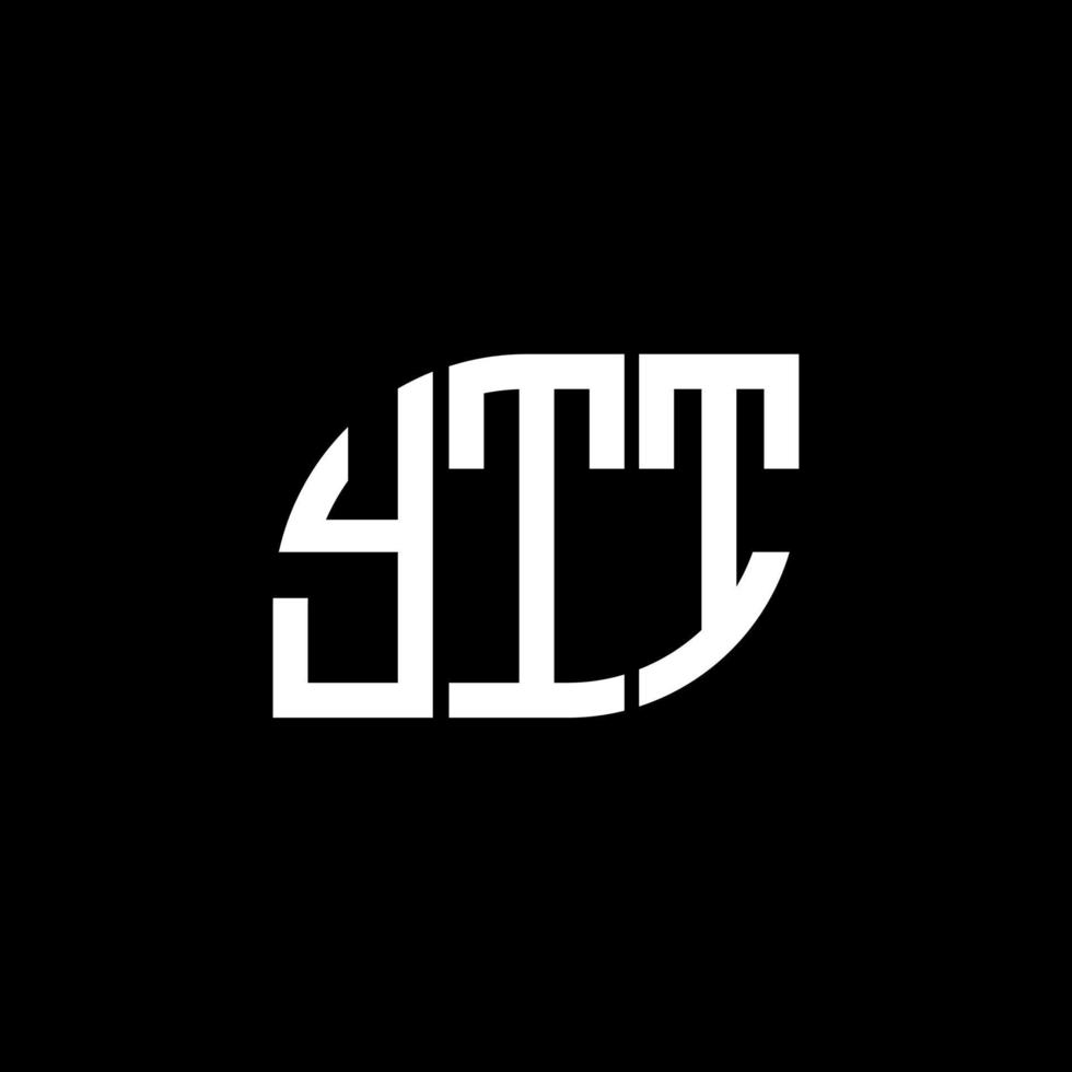 diseño de logotipo de letra ytt sobre fondo negro. ytt concepto de logotipo de letra de iniciales creativas. diseño de letras tt. vector