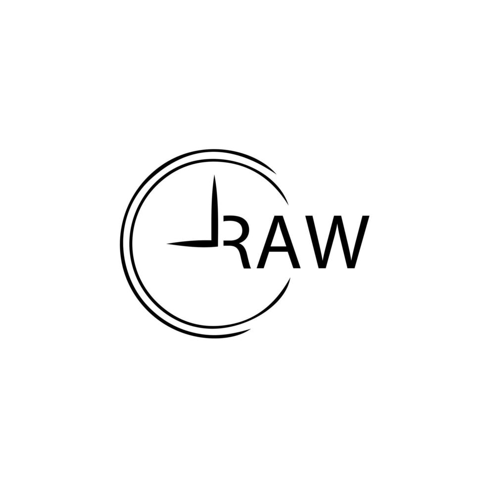 RAW letter logo design on white background. RAW creative initials letter logo concept. RAW letter design. vector