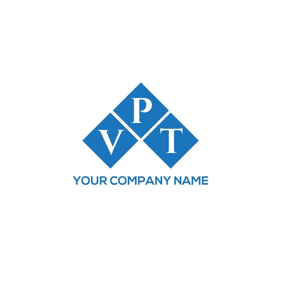 diseño de logotipo de letra vpt sobre fondo blanco. concepto de logotipo de letra de iniciales creativas vpt. diseño de carta vpt. vector