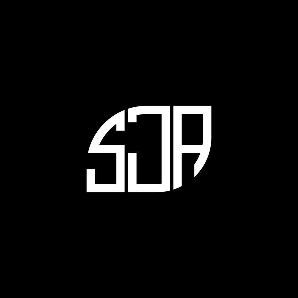 diseño del logotipo de la letra sja sobre fondo negro. concepto de logotipo de letra de iniciales creativas sja. diseño de letras sja. vector