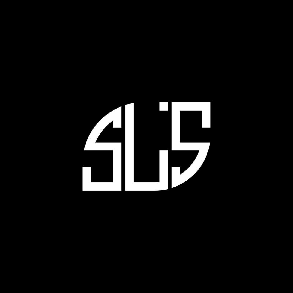 sls letter design.sls letter logo design sobre fondo negro. concepto de logotipo de letra de iniciales creativas sls. sls letter design.sls letter logo design sobre fondo negro. s vector