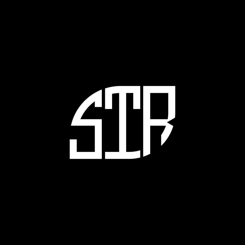 STR letter design.STR letter logo design on black background. STR creative initials letter logo concept. STR letter design.STR letter logo design on black background. S vector