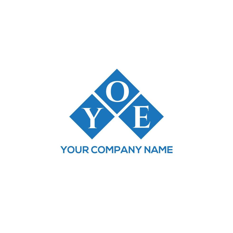 YOE letter logo design on white background. YOE creative initials letter logo concept. YOE letter design. vector