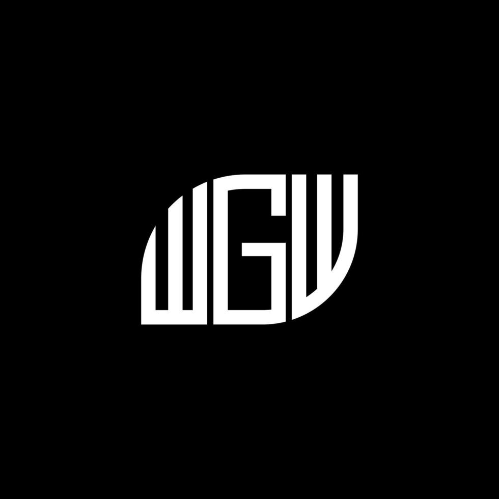 diseño de logotipo de letra wgw sobre fondo negro. wgw creative iniciales carta logo concepto. diseño de letras wgw. vector