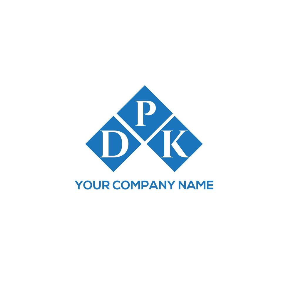 diseño de logotipo de letra dpk sobre fondo blanco. concepto de logotipo de letra de iniciales creativas dpk. diseño de letras dpk. vector