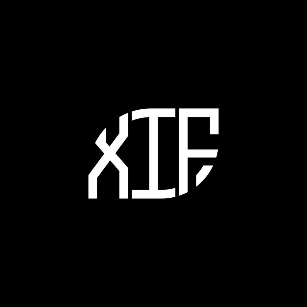 diseño del logotipo de la letra xif sobre fondo negro. concepto de logotipo de letra de iniciales creativas xif. diseño de letra xif. vector
