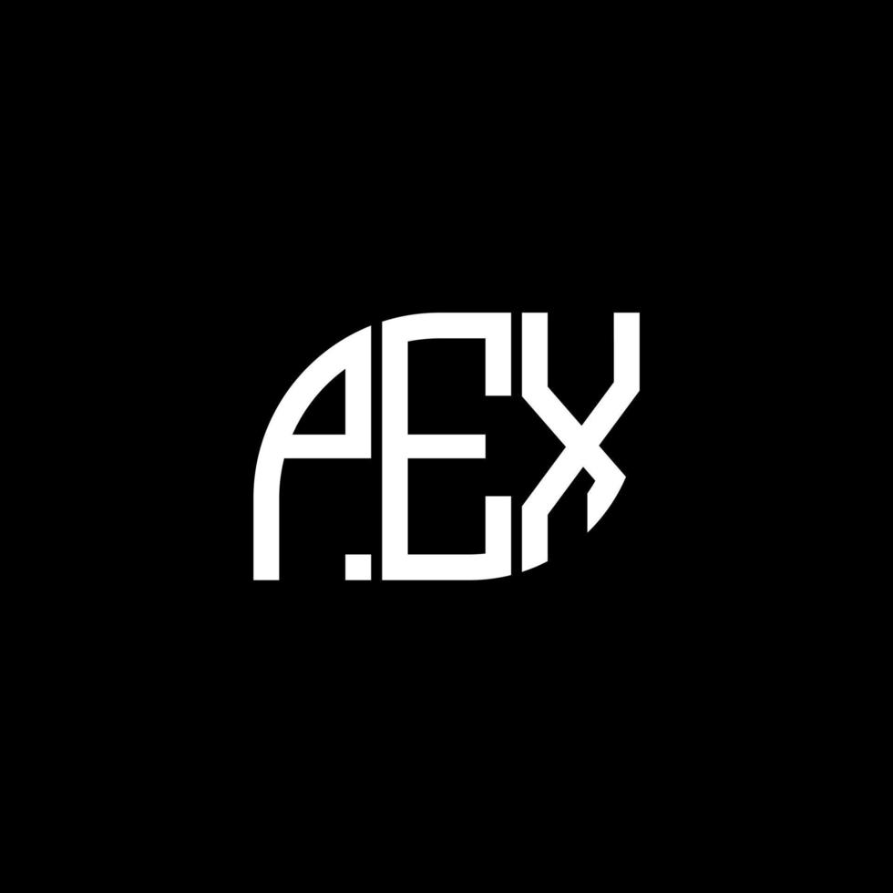 PEX letter logo design on black background.PEX creative initials letter logo concept.PEX vector letter design.