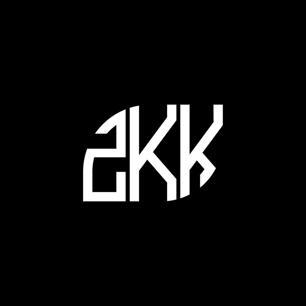 ZKK letter logo design on black background. ZKK creative initials letter logo concept. ZKK letter design. vector