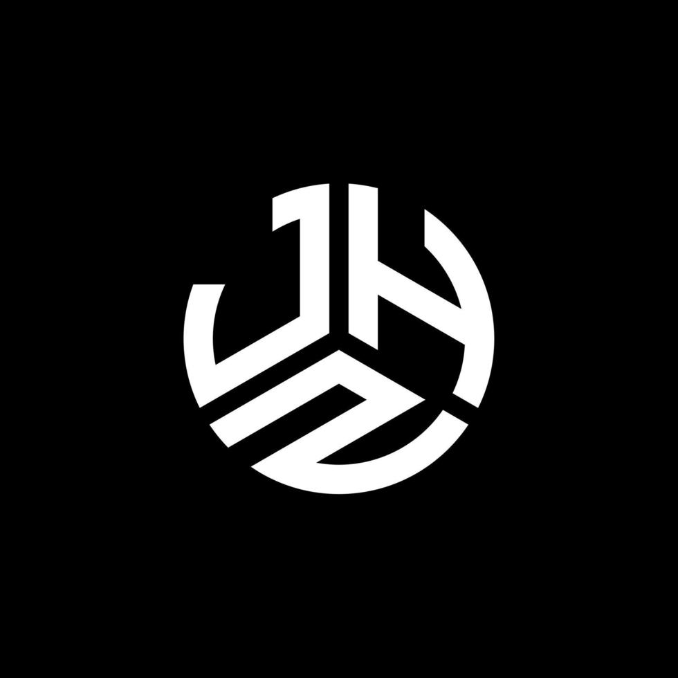 JHZ letter logo design on black background. JHZ creative initials letter logo concept. JHZ letter design. vector