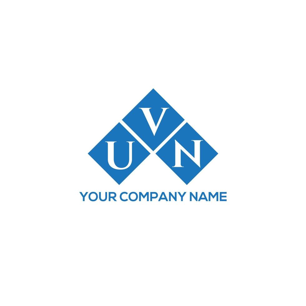 diseño de logotipo de letra uvn sobre fondo blanco. concepto de logotipo de letra de iniciales creativas uvn. diseño de letras uvn. vector