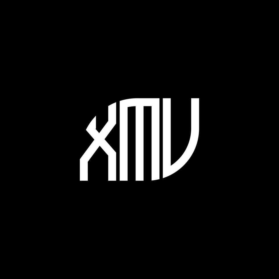XMV letter logo design on black background. XMV creative initials letter logo concept. XMV letter design. vector
