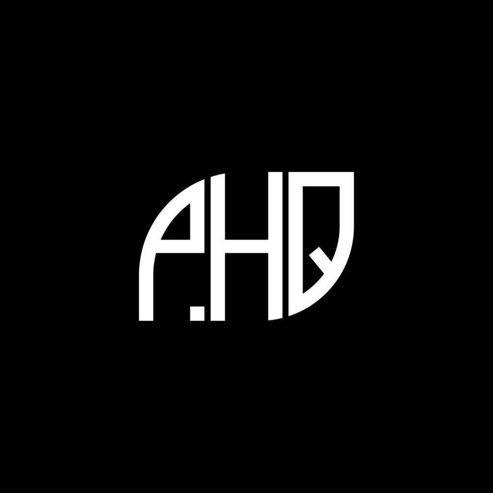 PHQ letter logo design on black background.PHQ creative initials letter logo concept.PHQ vector letter design.