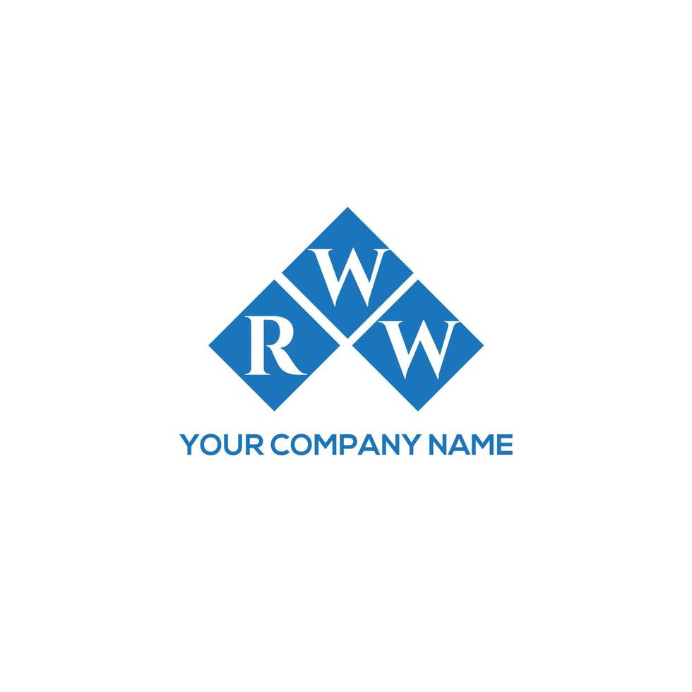 RWW letter logo design on white background. RWW creative initials letter logo concept. RWW letter design. vector