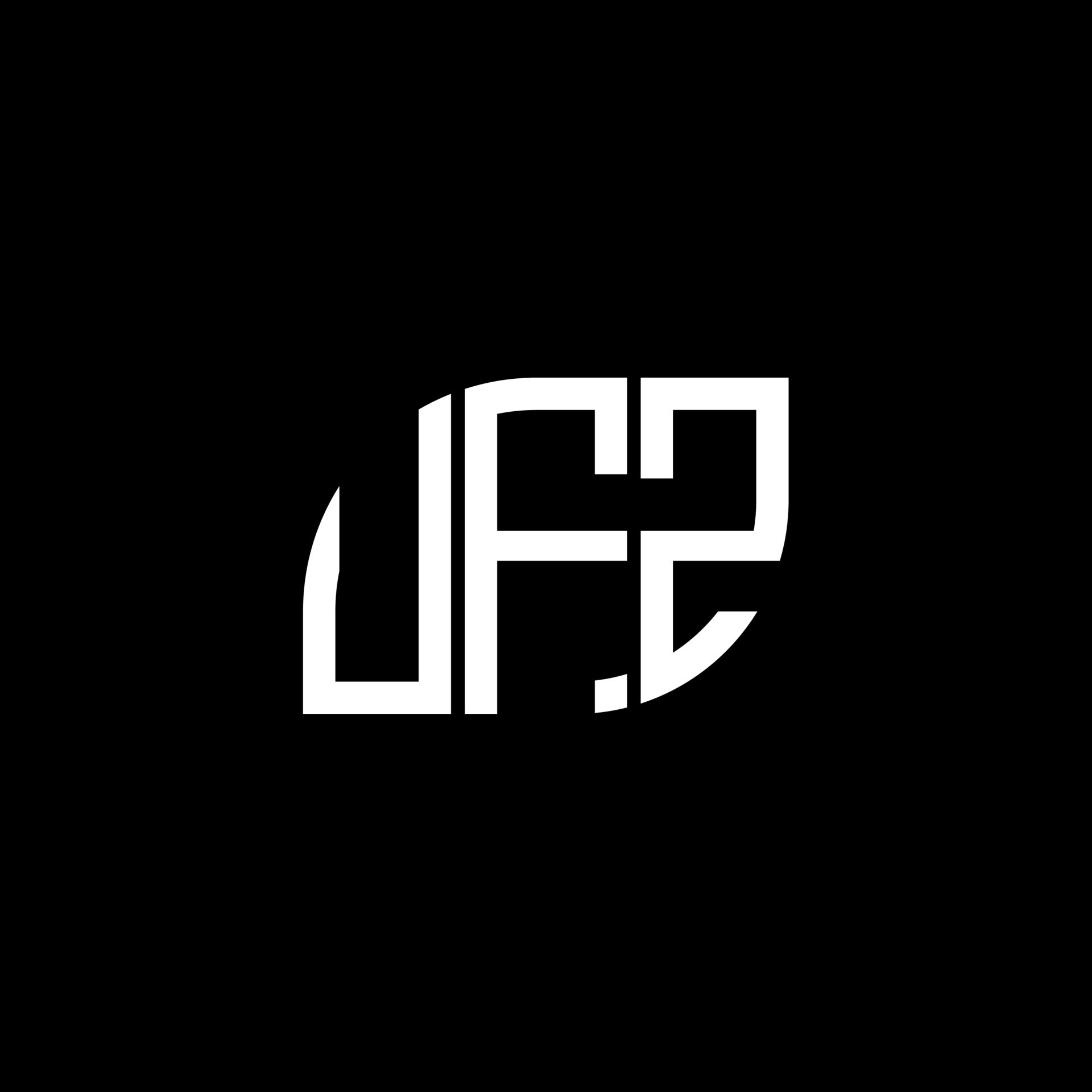 UFZ letter logo design on black background. UFZ creative initials ...
