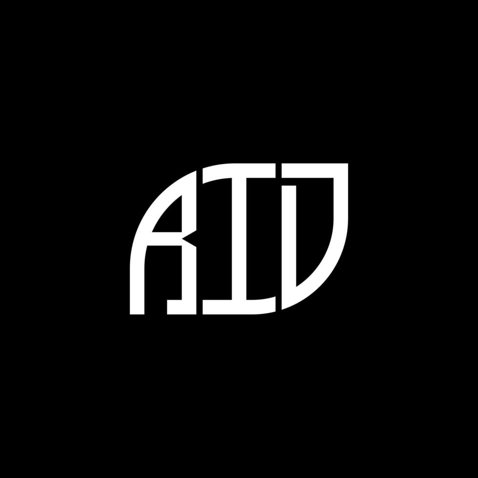 RID letter logo design on black background. RID creative initials letter logo concept. RID letter design. vector
