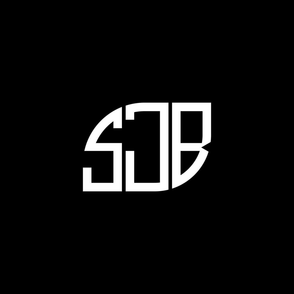 SJB letter logo design on black background. SJB creative initials letter logo concept. SJB letter design. vector