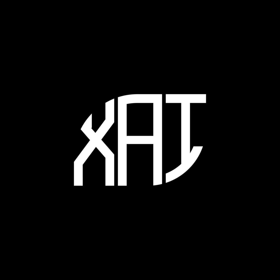 XAI letter logo design on black background. XAI creative initials letter logo concept. XAI letter design. vector