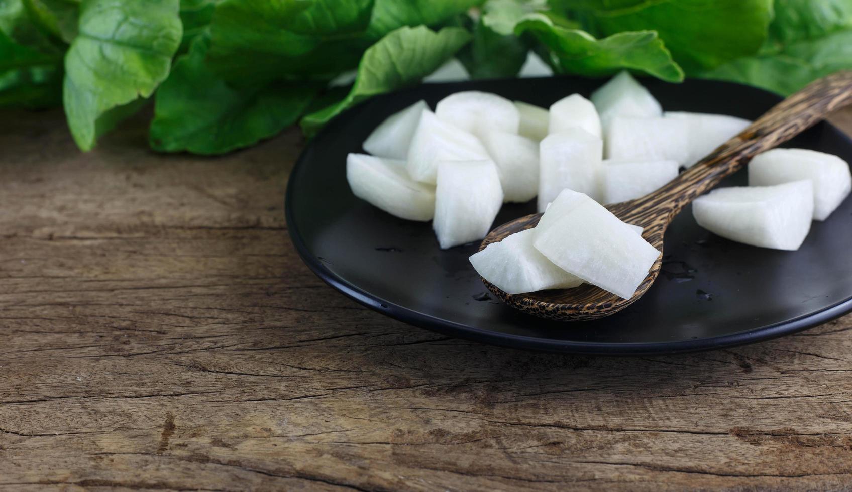 Dish of white radish photo