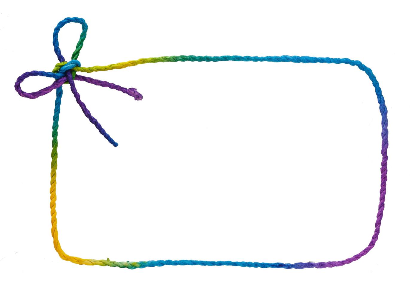 Colorful rope frame photo