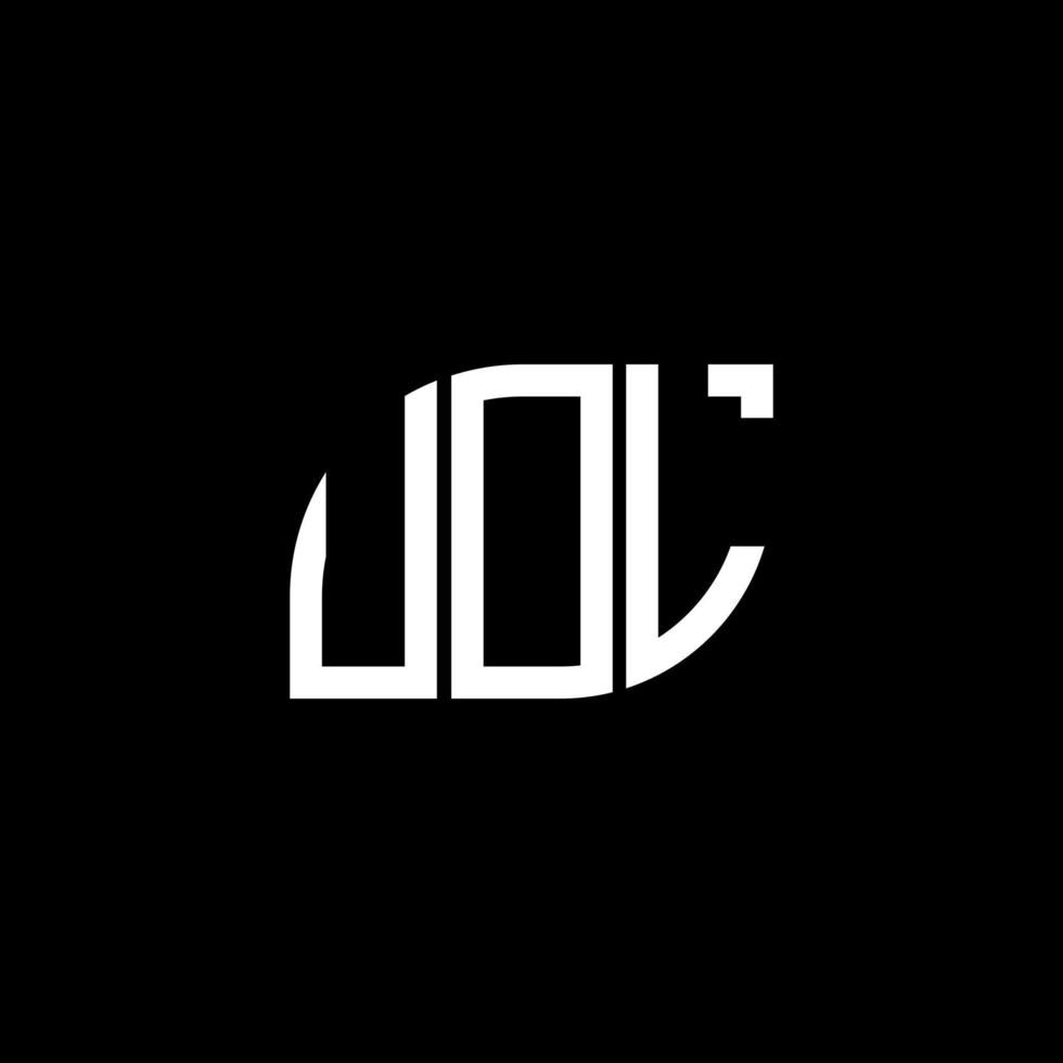 UOL letter logo design on black background. UOL creative initials letter logo concept. UOL letter design. vector