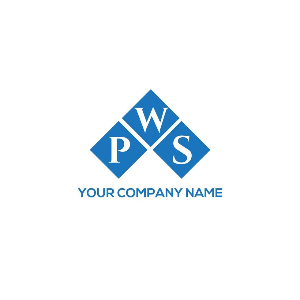 PWS letter logo design on white background. PWS creative initials letter logo concept. PWS letter design. vector