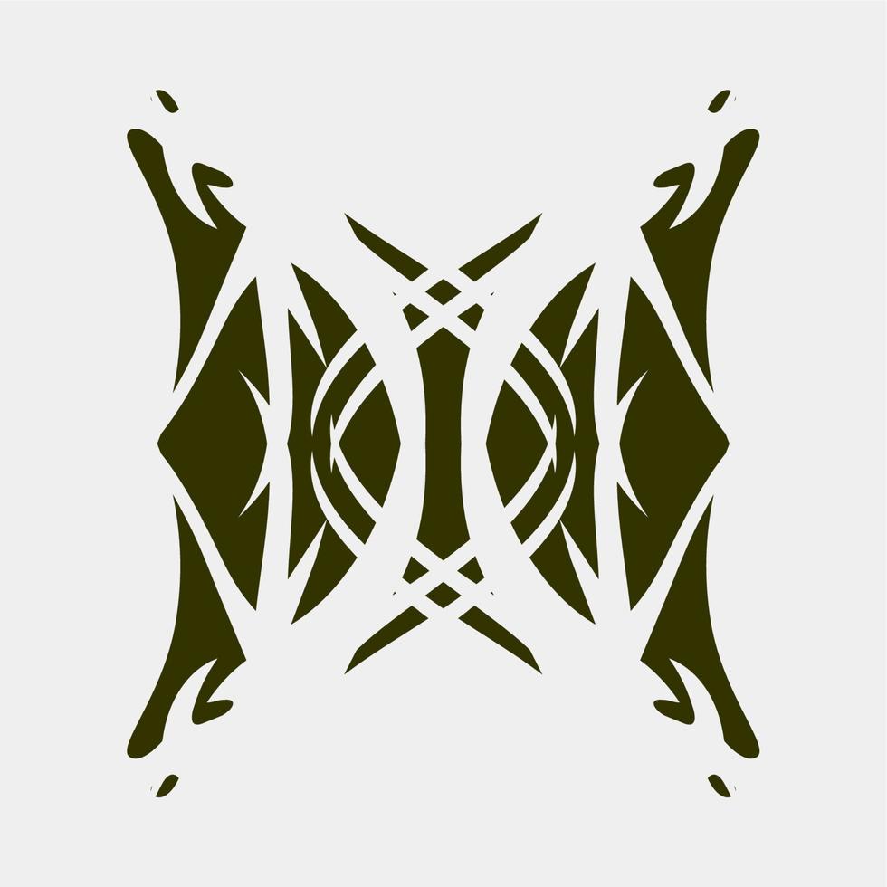 ilustración vectorial única, maorí, mandala, hermoso, arte manual, silueta, único, contorno, henna, abstracto, combinación de colores, redondo, geométrico, simétrico, tradicional vector
