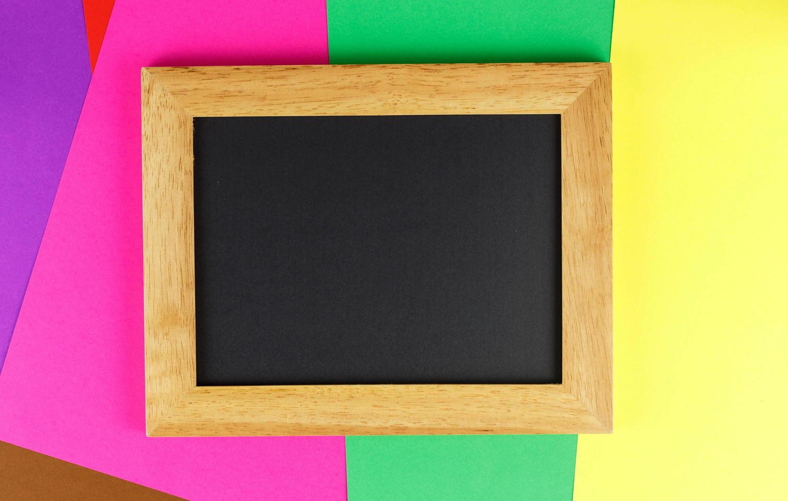 Frame on colorful background photo