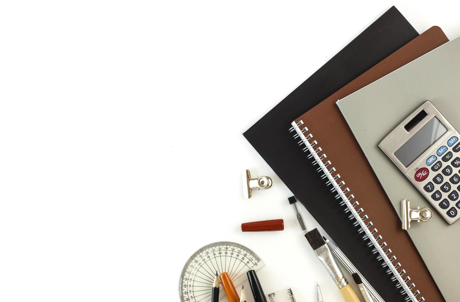 Top view of stationery photo