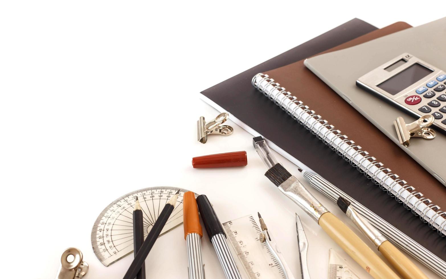 Set of stationery as background photo