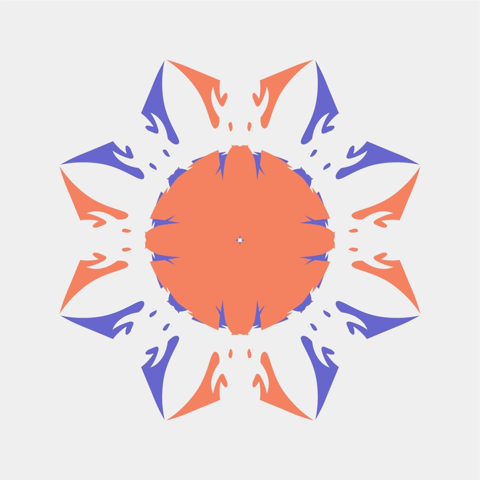 vector art of beautiful mandala, beautiful, flower, bloom, henna, isolated, unique, creative, manual, for wall decoration or fabric
