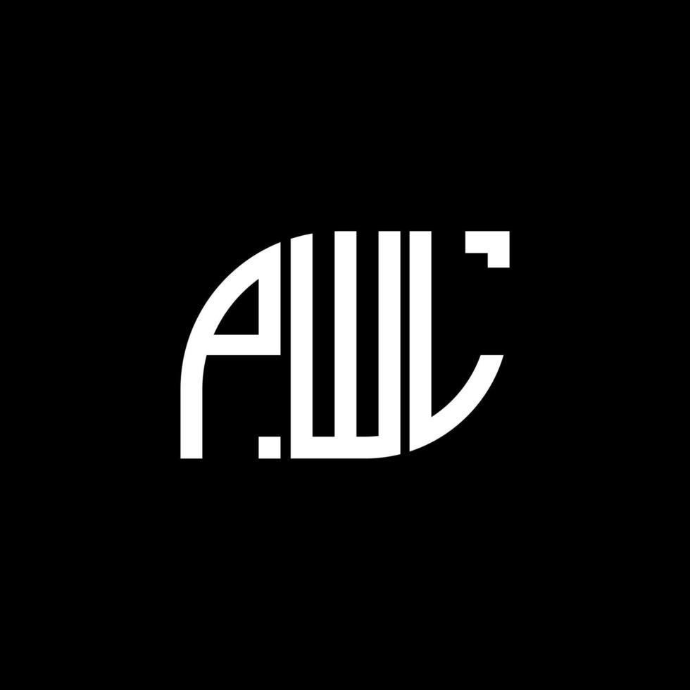 diseño de logotipo de letra pwl sobre fondo negro.concepto de logotipo de letra inicial creativa pwl.diseño de letra vectorial pwl. vector