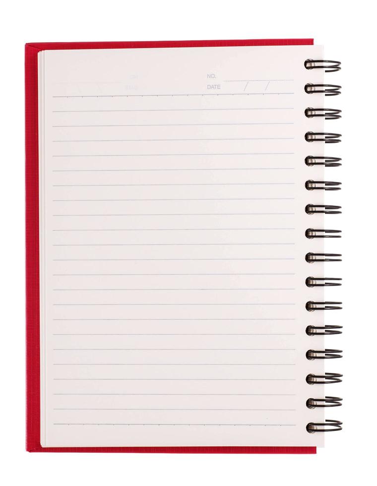 Blank notebook isolated photo