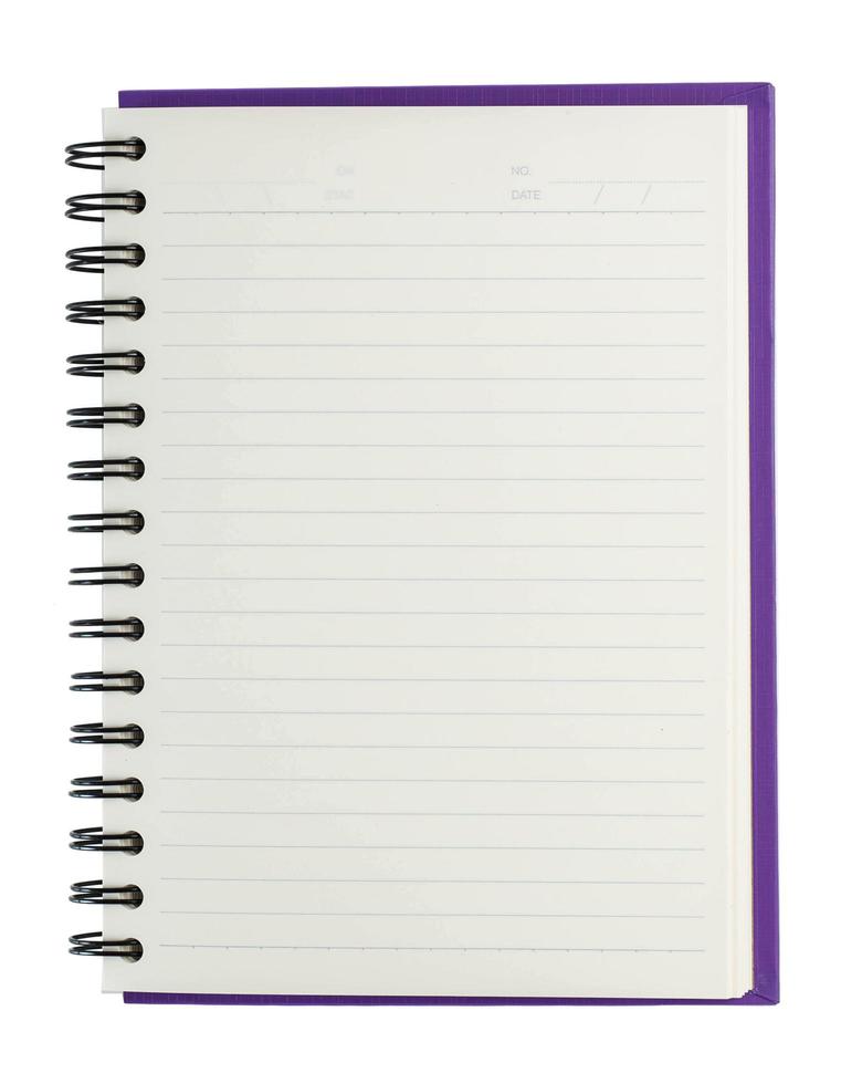 Blank notebook open photo