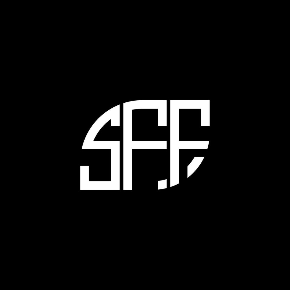SFF letter logo design on black background. SFF creative initials letter logo concept. SFF letter design. vector