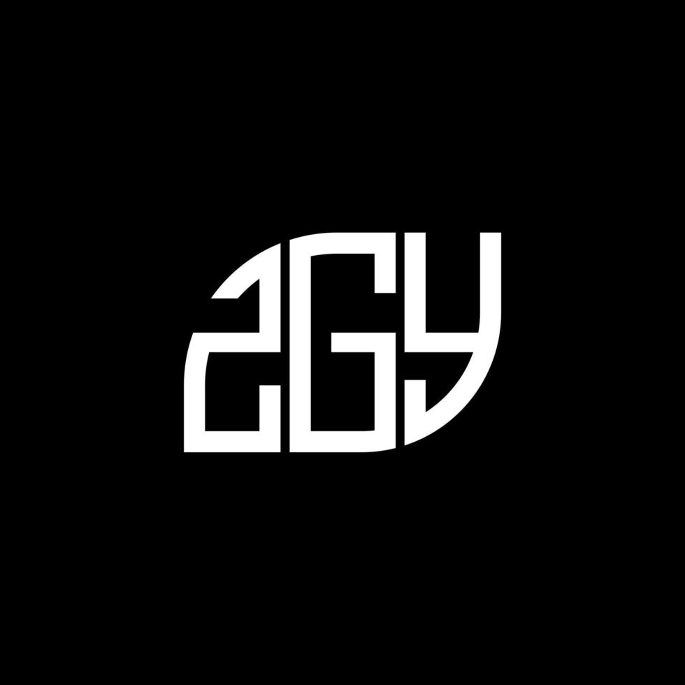 ZGY letter logo design on black background. ZGY creative initials letter logo concept. ZGY letter design. vector