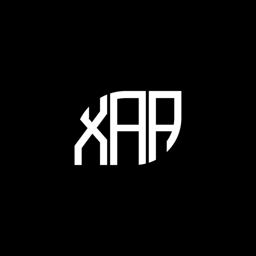 XAA letter logo design on black background. XAA creative initials letter logo concept. XAA letter design. vector