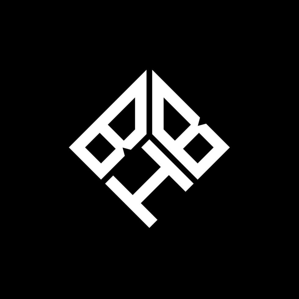 diseño de logotipo de letra bhb sobre fondo negro. Concepto de logotipo de letra de iniciales creativas bhb. diseño de letras bhb. vector