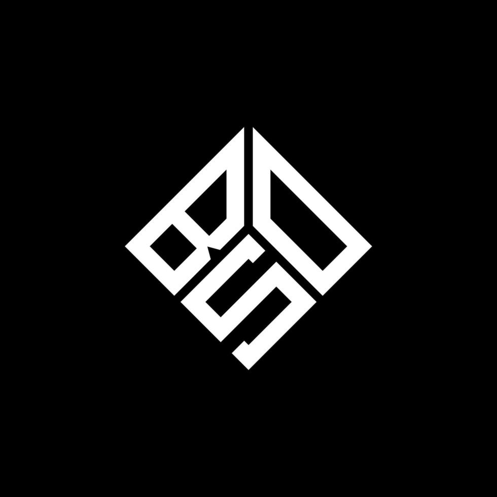 diseño de logotipo de letra bso sobre fondo negro. concepto de logotipo de letra de iniciales creativas bso. diseño de letras bso. vector