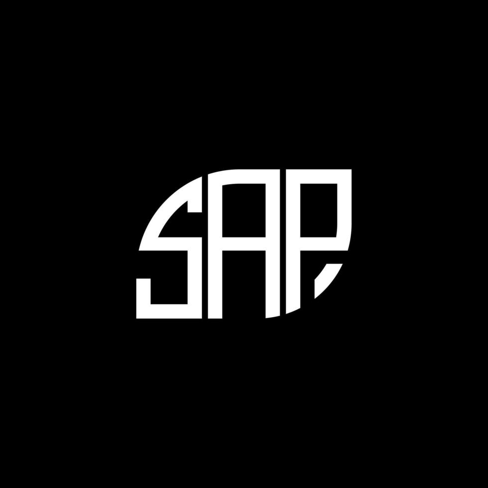 SAP letter design.SAP letter logo design on black background. SAP creative initials letter logo concept. SAP letter design.SAP letter logo design on black background. S vector
