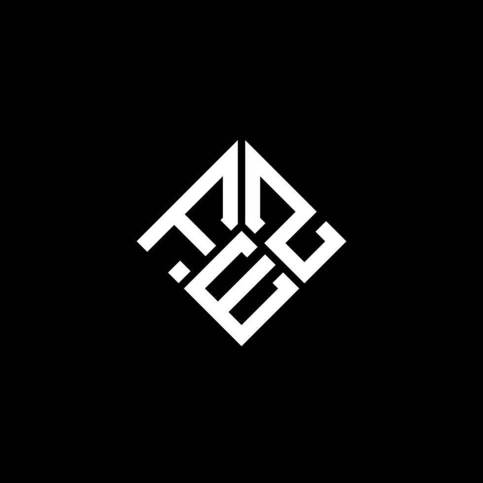 FEZ letter logo design on black background. FEZ creative initials letter logo concept. FEZ letter design. vector