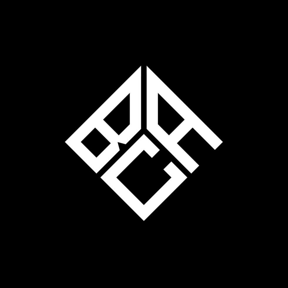 diseño de logotipo de letra bca sobre fondo negro. concepto de logotipo de letra de iniciales creativas bca. diseño de letras bca. vector