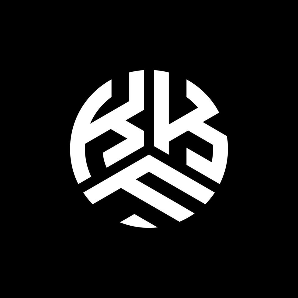 KKF letter logo design on black background. KKF creative initials letter logo concept. KKF letter design. vector