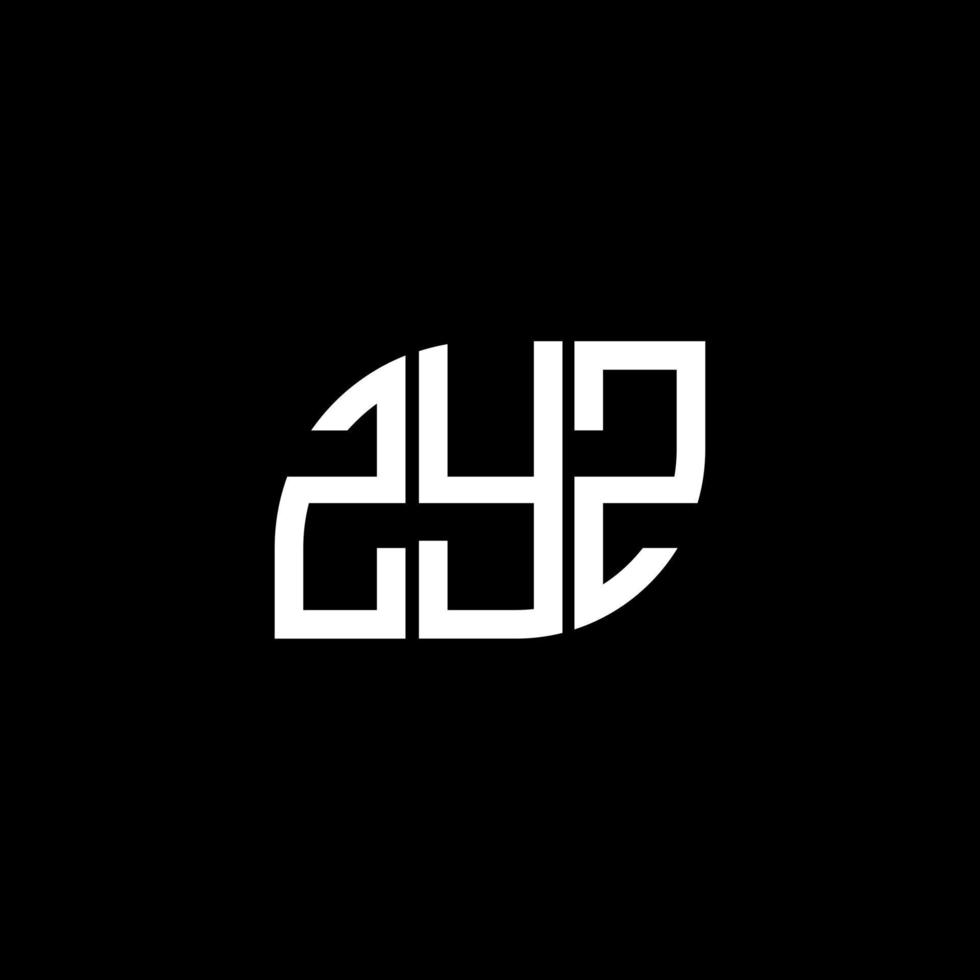 ZYZ letter logo design on black background. ZYZ creative initials letter logo concept. ZYZ letter design. vector