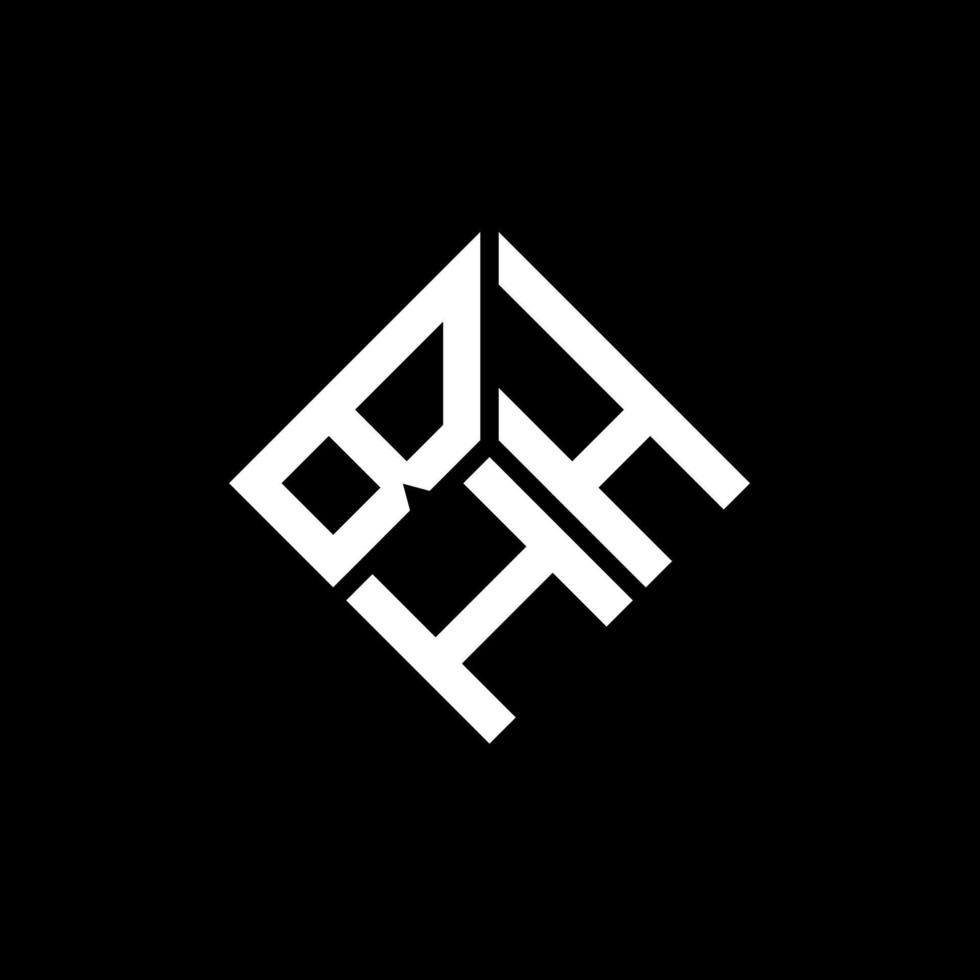 diseño de logotipo de letra bhh sobre fondo negro. concepto de logotipo de letra de iniciales creativas bhh. diseño de letras bhh. vector