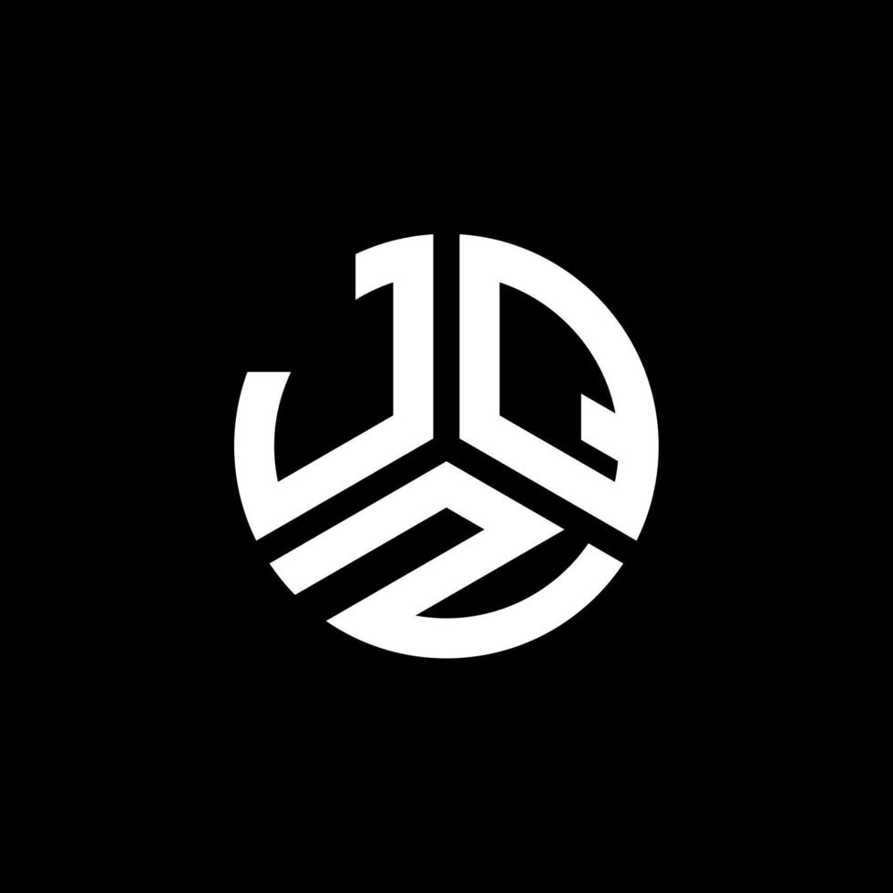 JQZ letter logo design on black background. JQZ creative initials letter logo concept. JQZ letter design. vector