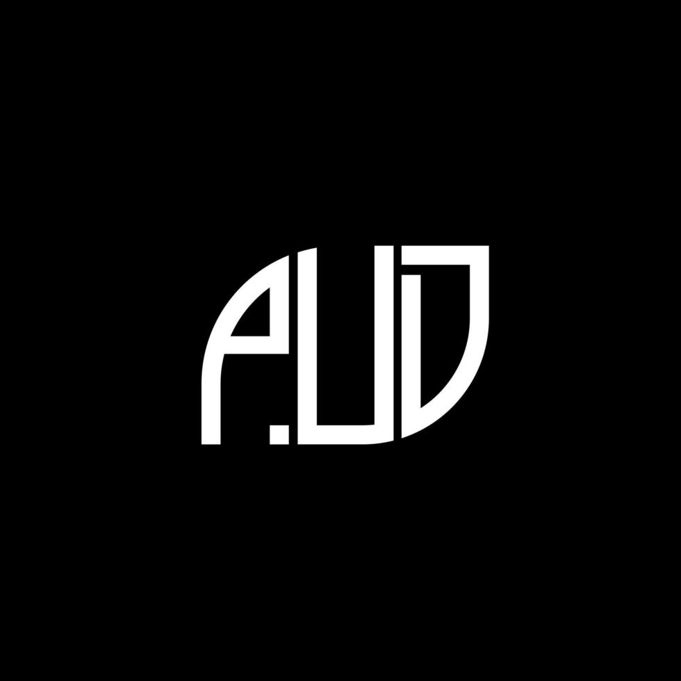PUD letter logo design on black background.PUD creative initials letter logo concept.PUD vector letter design.